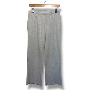 Brandy Melville Womens Light Grey Wide Leg Sweatpants Casual Waffle Knit, OS
